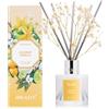 Airkeep Profumatore per Ambienti Coconut Vanilla, Profumatore per Ambienti con 8 Bastoncini di Fragranza, Diffusore di Fragranze per Bagno, Appartamento, Decorazione della Casa, 100ml