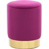 vidaXL Sgabello Viola e Oro in Velluto 28 x 36 cm