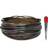 Feyart Kit di riparazione in rattan sintetico piatto + strumento di tessitura per la riparazione di mobili da giardino, 70 m, 8 mm, colore: caffè
