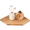OAKERLAND Mensola Angolare in Legno di Quercia da Parete Con Foro per Cavi, Sospesa per Piante, Camera da Letto, Soggiorno, Cucina (30 cm)