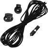 Aerzetix Set di 5 m Cordoncino Elastico Rotondo Ø3 mm Nero / 8 fermacorda ovali a 2 Fori Ø5 mm / 8 Stopper Rotondi a 1 Foro Ø6 mm / 16 terminali Pieghevoli 23 mm di Colore Nero