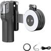 Generic Bastone per selfie portatile e zoomabile con impugnatura magnetica sul | Telecomando zoom Bluetooth aggiornato, controllo fotocamera e obiettivo con un clic, riprese a mani libere per selfie