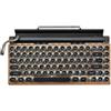 Selius Tastiera meccanica Bluetooth - Asse verde - 83 tasti - Design retrò effetto legno - Retroilluminazione RGB - Ergonomica - Impermeabile - Tastiera da gaming