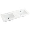 Parama Lavabo da incasso 120cm doppia vasca in ceramica bianco opaco | Orta