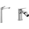 Parama Coppia miscelatori lavabo alto bidet senza scarico slim cromato | Anne