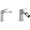 Parama Coppia miscelatori lavabo bidet senza scarico slim cromato | Anne