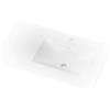 Parama Lavabo da incasso 80cm vasca lato destro in ceramica bianco lucido | Orta