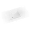 Parama Lavabo da incasso 90cm vasca lato sinistro in ceramica bianco lucido | Orta