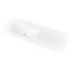 Parama Lavabo da incasso 120cm vasca lato sinistro in ceramica bianco lucido | Orta
