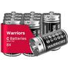 Warriors 8X Batteria C LR14 1,5V Alcalina, Lunga Durata | Antifughe, fino a 10 anni di durata. Per giocattoli, torce, radio, orologi ed elettrodomestici