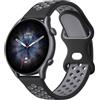 Vancle Cinturino per Amazfit GTR/GTR 2 /GTR 3 /GTR 4 Originale 2 Colores in 1, 22mm Silicone Morbido Cinturini per Amazfit GTR 4/GTR 3/GTR 3 Pro/GTR 47mm