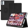 Haofun Custodia Cover Compatibile con TECLAST T60 Plus/ODEA A12, Sottile Leggero Cover con Supporto per Matita e Cinturino, Custodia in PU Case con Multi-Angolo Regolabili, Nero