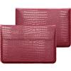 LCMOCICO Custodia per laptop MacBook Air 15 M5 M4 M3 M2 Pro 15, rosso | Custodia per notebook in pelle PU effetto coccodrillo con supporto per Mac Pro 16 M1 A2485 A2141 2019-2026, Pro 15 2012-2019
