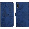 Jiajihua Custodia Compatibile con LG K22,Compatibile con LG K22 Chiusura magnetica della custodia del telefono Flip Stand Card Slot Blue