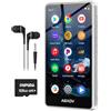 AGXOV Lettore MP3 con Bluetooth e WiFi, Lettore MP4 con Touchscreen da 4″ | Lettore MP3 da 144 GB, espandibile a 1 TB, con Android, Spotify, Amazon Music, radio FM, registratore, e-book e browser
