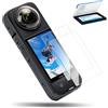 JJC Pellicola proteggi schermo per Insta360 X5 X4 (2 pezzi) accessori | Insta 360 X5 X4, pellicola protettiva trasparente in vetro temperato con durezza 9H, resistente ai graffi