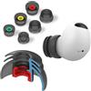 diofit Auricolari in silicone di alta qualità per Samsung Galaxy Buds2 Pro/Beats Fit Pro/Beats Studio Buds (nero/SML)