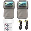 Terisass Doppio lettore DVD portatile per auto Poggiatesta per auto Lettori video 7 pollici HD LCD Touch screen digitale TV per auto Supporto per lettore MP5 USB/SD/TV Telecomando