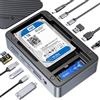 ORICO Docking station 12 in 1 USB-C con doppio alloggiamento SSD, supporta M.2 NVMe/SATA e unità SATA da 2,5/3,5 fino a 26TB, 10Gbps USB, 4K HDMI@60Hz D35M2-V1