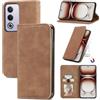 Cracedily Cover per OPPO A80 Case, Custodia Cover Pelle Premium Portafoglio con Porta Carte Magnetica Supporto Protezione Flip Case Custodia per OPPO A80, Caffè