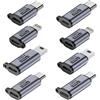 HENGBIRD 8PCS Adattatore da USB C Adattatore Micro USB a USB C, Adattatore Mini USB USB 2.0 da Femmina a Maschio per Navigazione Action Camera Smartphone iPhone
