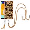 SNCLET Custodia per Samsung Galaxy A23 Telefono Custodia con Cordino TPU Edges PC Back Antiurto Anti Scratch Cover con Lanyard Collana Staccabile Protettiva Case per Samsung A23 4G/5G,Leopard Motivo