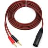 Ehaosea per altoparlante da XLR a banana, audio XLR a 3 pin a doppia banana, spina da 4 mm placcato in a XLR3 Pro HiFi
