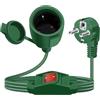 YINGAYOU Cavo Prolungatore Schuko con interruttore 16A 250V Prolunga Schuko Corta con Interruttore 90 Gradi Impermeabile, 2AC IP44, Adatta per Ambienti Interni o Esterni (Verde, 1.5 m)