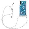 HongMan Custodia per Cellulare con Corda per Samsung Galaxy A50/A30S/A50S Case, Liquido Sabbie Mobili Bumper Case TPU Cover con Collana Practical Stylish/Necklace Cordoncino Cordino Case