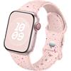 Epova Compatibile con Cinturino Apple Watch 44mm 45mm 46mm 49mm per Donne e Uomini, Cinturino Sportivo in Plastica Morbida e Traspirante per iWatch SE Series 10 9 8 7 6 5 4 3 2 1, Rosa Sabbia