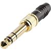 Hicon HI-J3563S - Connettore maschio da 3,5 mm, con adattatore a jack da 6,3 mm per saldare