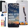 Yuxyiony Nuovo Schermo di Ricambio Per Samsung Galaxy M20 2019 M205 M205F Display LCD Riparazione Dello Schermo e Sostituzione Strumento Accessori