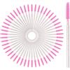 vgggrd 50PCS Pennello per Ciglia Monouso,Scovolino Ciglia,Spazzole a Cils,Mini Scovolino Cils,Lash BrushPennello per Ciglia Monouso,Kit di Pennelli per Trucco (Rosa)