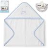 Interbaby Mantellina da bagno Interbaby + cappellino regolabile, nastro con coniglietti da abbraccio