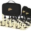 SET SCACCHI PROFESSIONALE GIOCO DA TAVOLO SCACCHIERA PORTATILE IN SILICONE 50 CM