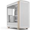 Fractal Design Summit Chalk White TG Clear Tint - Case per PC gaming | Include tre ventole Momentum, dettagli curvi in legno e un pannello frontale in mesh per un flusso d'aria ottimale.