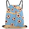 Morbuy 35x42cm Sacca Sportiva Impermeabile Zaino a Sacco (Blu) | Zaino Traspirante Stampa Colorata Calcio, Leggero Grande Capacità Coulisse Sportivo,per Palestra,Scuola,Viaggi,Uomo Donna