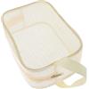 Toyvian Astuccio Rete Beige con Manico e Zip per Palestra | Design Traforato Asciugatura Rapida, Nylon Leggero, per Cosmetici e Accessori, Stile Raffinato