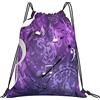 KWQDOZF Borse con coulisse con note musicali viola Zaino con coulisse Borsa da pal