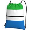 KWQDOZF Zaino con cerniera e coulisse con bandiera della Sierra Leone: design vers