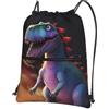 KWQDOZF Zaino con cerniera e coulisse Tyrannosaurus Rex: design versatile, resiste