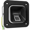 EKEY 204752 Set di lettore d'impronta digitale sLine nero per impianti citofonici e cavità, con unità di controllo, per impianti citofonici, 0,4 W, 12-24 V, Lettore d'impronta digitale nero