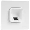 EKEY 203701 Set di lettore d'impronta digitale xLine bianco con cornice in plastica bianca, unità di controllo, per il montaggio a incasso, 0,4 W, 12-24 V, Lettore d'impronta digitale bianco