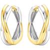CYMYSS Orecchini Oro Donna in Argento 925 Placcato Oro 18K, Orecchini Dorati Eleganti e Leggeri, Gioielli Donna per Uso Quotidiano, Occasioni Speciali e Regalo