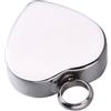 NUOBESTY Ciondolo a Forma di Cuore in Acciaio Inox, Collana Argento | Contenitore Apribile per Profumo e Ceneri, Stile Unico ed Elegante, Adatto a Festa e Anniversario