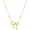 CYMYSS Collana Donna Argento 925 Placcata Oro 18K, Collana Color Oro con Ciondolo, Girocollo Dorato Elegante da Donna, Catenina Gioielli Regalo Donna