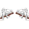 LINSTER Orecchini di dinosauro coccinella pinguino mucca delle Highland elefante koala lontra marina mucca in argento sterling 925 orecchini a bottone con animali carini gioielli regali per bambine e figlie