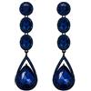 EVER FAITH Orecchini donna,EVER FAITH Cristallo Matrimonio Moda goccia Lungo pendente Lampadario Orecchini