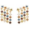 P D PAOLA PDPaola Willow AR01-293-U - Orecchini a perno in argento sterling placcato oro 18 carati con zirconi, 2 Stück, Argento sterling, Nessuna pietra preziosa