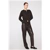 Tezenis Pantaloni Dritti Effetto Pelle Donna Marrone